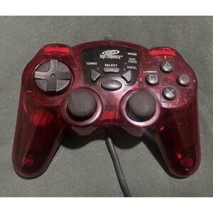 High Frequency Red PlayStation 1 PlayStation 2 Dual Force Controller See Through